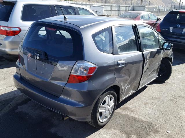 JHMGE8H32DC029919 - 2013 HONDA FIT GRAY photo 4