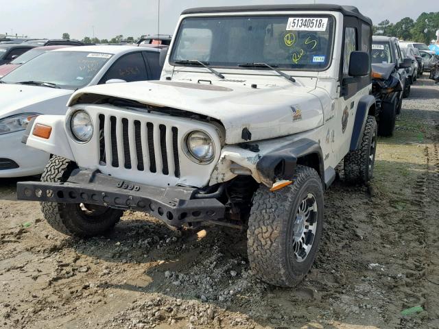 1J4FY29PXWP749199 - 1998 JEEP WRANGLER / WHITE photo 2