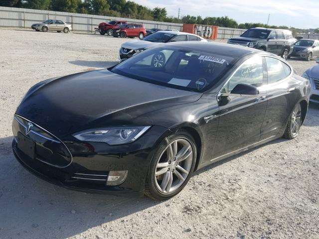 5YJSA1DP4DFP18791 - 2013 TESLA MODEL S BLACK photo 2