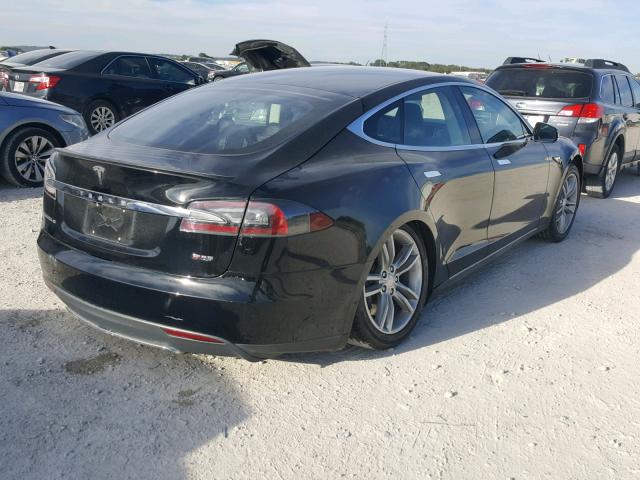 5YJSA1DP4DFP18791 - 2013 TESLA MODEL S BLACK photo 4