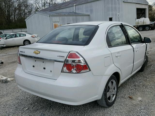 KL1TD5DE1BB166546 - 2011 CHEVROLET AVEO LS WHITE photo 4