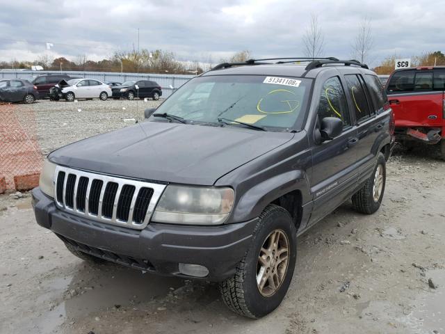 1J4GW48S34C226509 - 2004 JEEP GRAND CHER GRAY photo 2