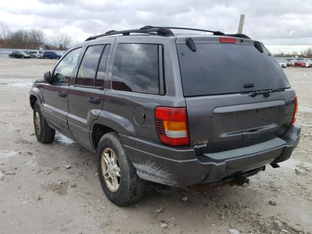 1J4GW48S34C226509 - 2004 JEEP GRAND CHER GRAY photo 3