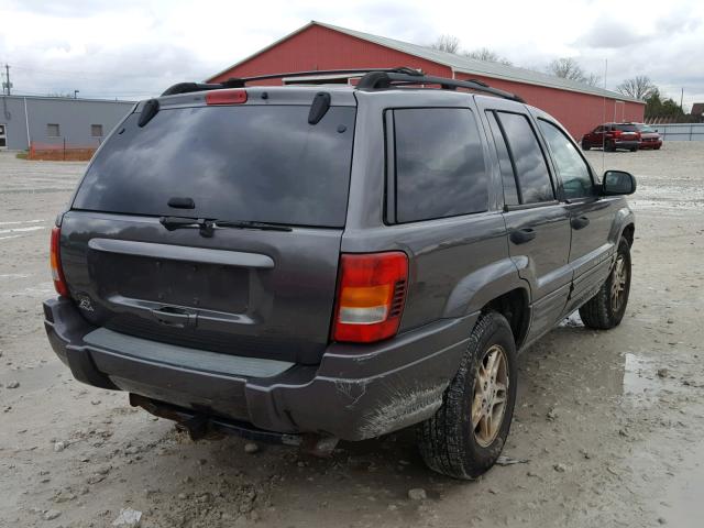 1J4GW48S34C226509 - 2004 JEEP GRAND CHER GRAY photo 4