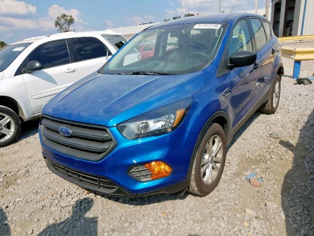 1FMCU0F72KUC19183 - 2019 FORD ESCAPE S BLUE photo 2