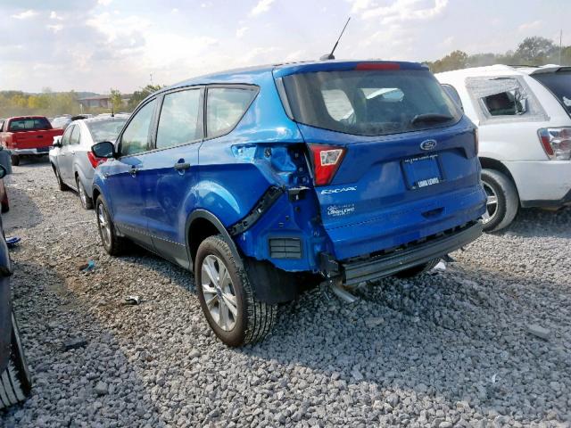 1FMCU0F72KUC19183 - 2019 FORD ESCAPE S BLUE photo 3