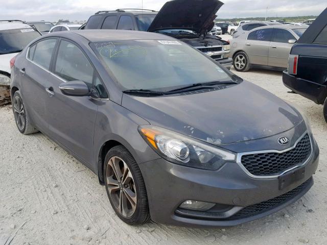 KNAFX4A83E5084548 - 2014 KIA FORTE EX CHARCOAL photo 1