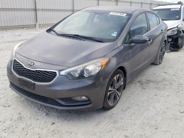 KNAFX4A83E5084548 - 2014 KIA FORTE EX CHARCOAL photo 2