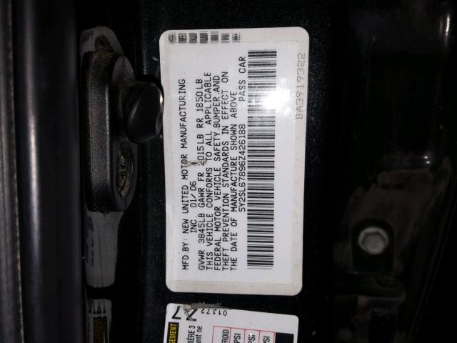 5Y2SL67896Z426188 - 2006 PONTIAC VIBE BLUE photo 10