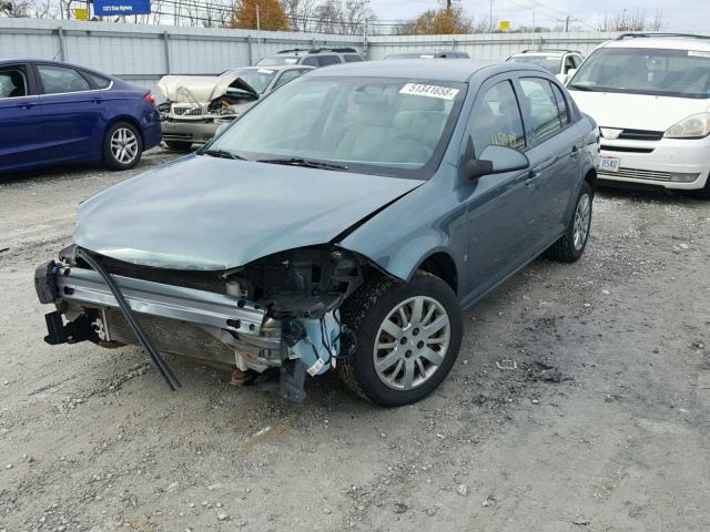 1G1AT58H897180831 - 2009 CHEVROLET COBALT LT BLUE photo 2