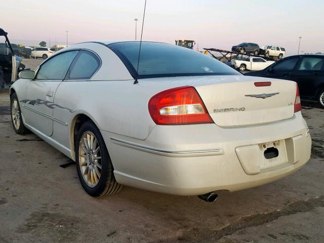 4C3AG52HX3E194384 - 2003 CHRYSLER SEBRING LX WHITE photo 3