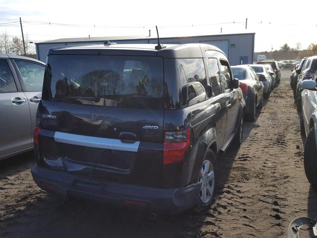 5J6YH28759L004365 - 2009 HONDA ELEMENT EX BLACK photo 4