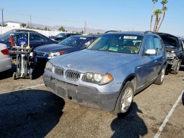 WBXPA93445WD05008 - 2005 BMW X3 3.0I BLUE photo 2