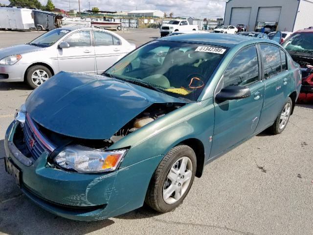1G8AJ55F97Z182325 - 2007 SATURN ION LEVEL GREEN photo 2