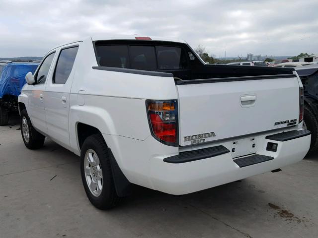 2HJYK16408H540058 - 2008 HONDA RIDGELINE WHITE photo 3