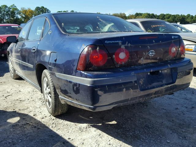 2G1WF55E2Y9264860 - 2000 CHEVROLET IMPALA BLUE photo 3