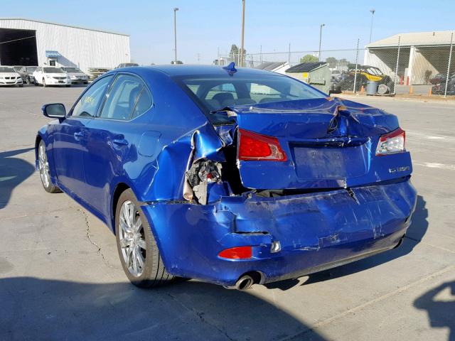 JTHBE5C2XB5027988 - 2011 LEXUS IS 350 BLUE photo 3