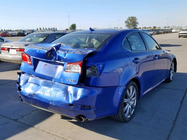 JTHBE5C2XB5027988 - 2011 LEXUS IS 350 BLUE photo 4