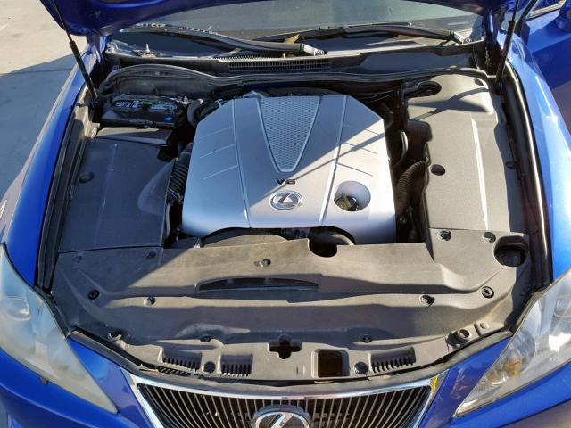 JTHBE5C2XB5027988 - 2011 LEXUS IS 350 BLUE photo 7