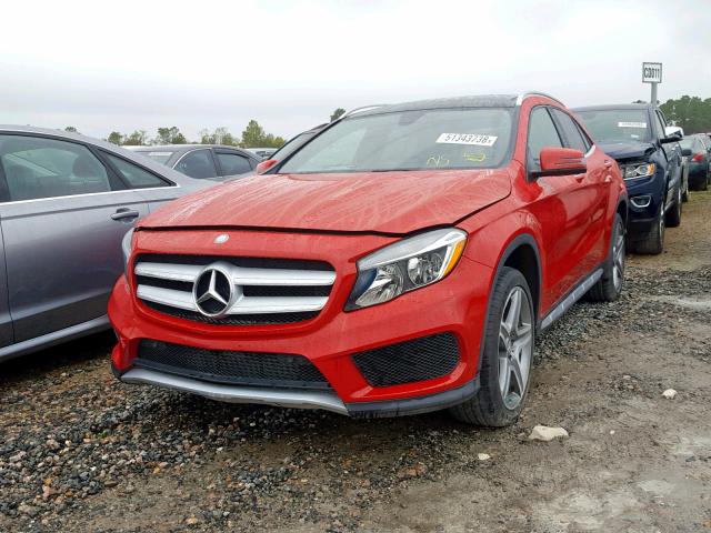 WDCTG4GB3HJ305693 - 2017 MERCEDES-BENZ GLA 250 4M RED photo 2