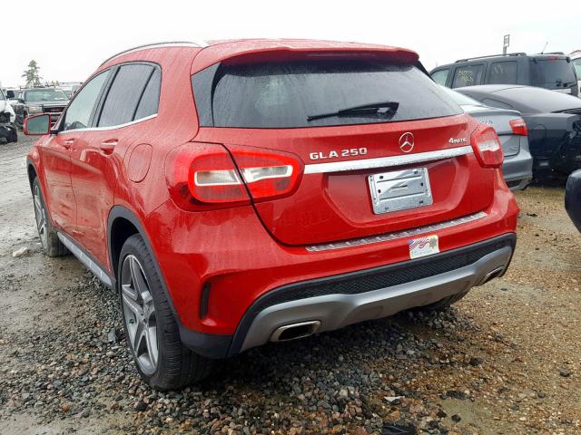 WDCTG4GB3HJ305693 - 2017 MERCEDES-BENZ GLA 250 4M RED photo 3