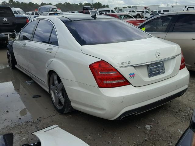 WDDNG7DB3DA513304 - 2013 MERCEDES-BENZ S 550 WHITE photo 3