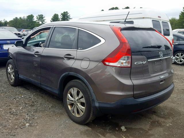 5J6RM4H7XCL032097 - 2012 HONDA CR-V EXL BROWN photo 3