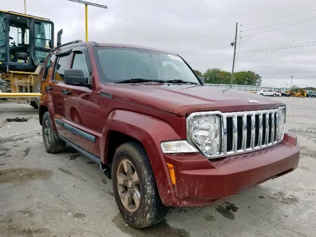 1J8GN28K28W253369 - 2008 JEEP LIBERTY SP RED photo 1