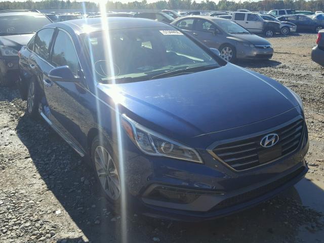 5NPE34AF0GH289837 - 2016 HYUNDAI SONATA SPO BLUE photo 1