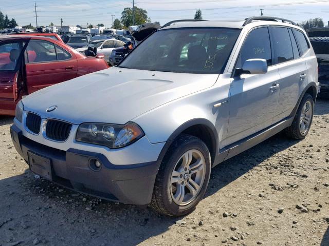 WBXPA93425WD09610 - 2005 BMW X3 3.0I SILVER photo 2