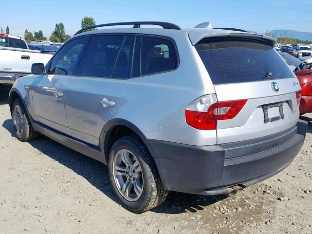 WBXPA93425WD09610 - 2005 BMW X3 3.0I SILVER photo 3