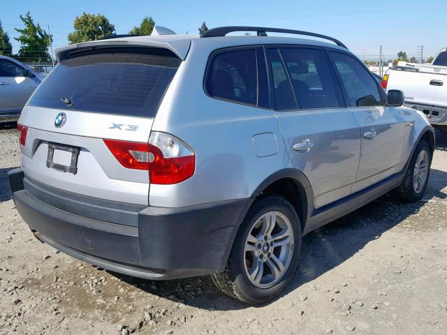 WBXPA93425WD09610 - 2005 BMW X3 3.0I SILVER photo 4