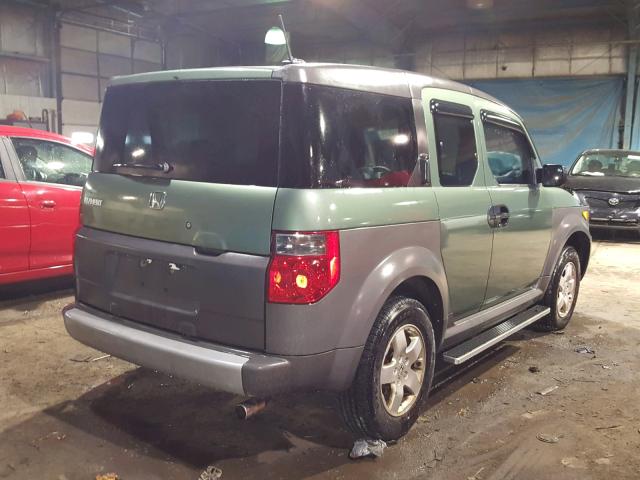 5J6YH18675L006274 - 2005 HONDA ELEMENT EX GREEN photo 4