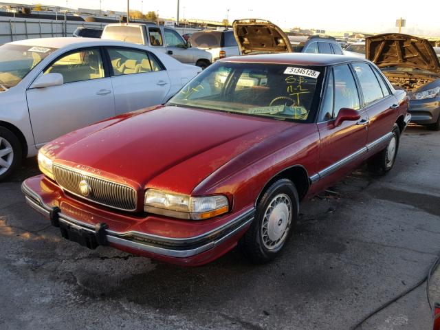 1G4HP52L8RH504163 - 1994 BUICK LESABRE CU BURGUNDY photo 2