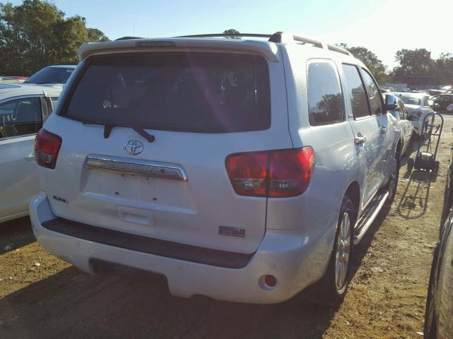 5TDZY67A98S000850 - 2008 TOYOTA SEQUOIA PL WHITE photo 4