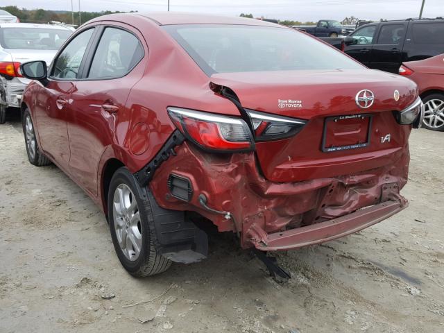 3MYDLBZV6GY128151 - 2016 TOYOTA SCION IA RED photo 3