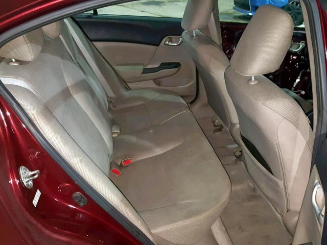 2HGFB2F5XCH538306 - 2012 HONDA CIVIC LX BURGUNDY photo 6