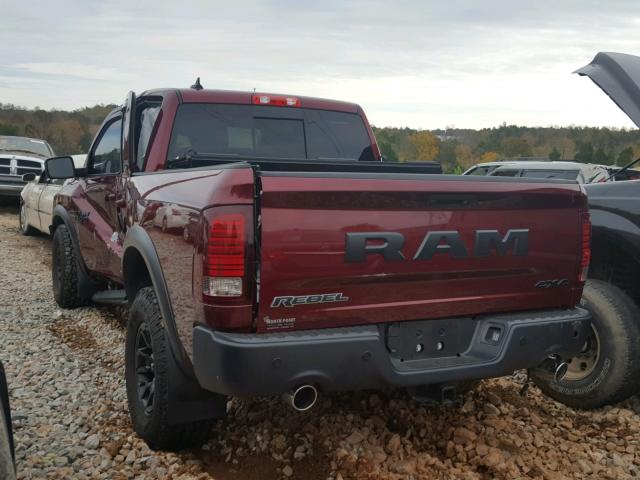 1C6RR7YT8HS852768 - 2017 RAM 1500 REBEL წითელი ფოტო 3