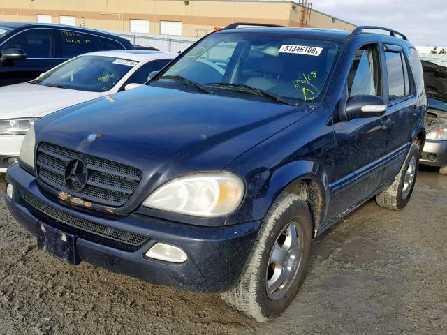 4JGAB54E12A332295 - 2002 MERCEDES-BENZ ML 320 BLUE photo 2