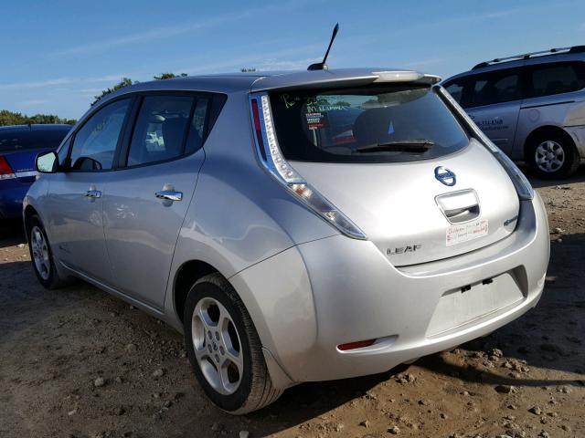 1N4AZ0CP8DC402961 - 2013 NISSAN LEAF S SILVER photo 3