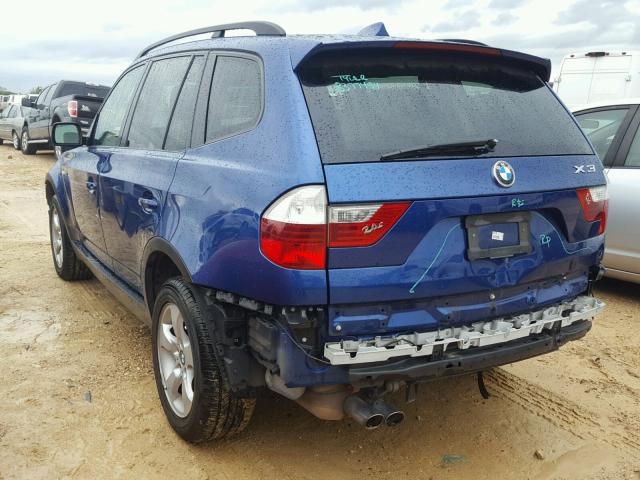 WBXPC93467WF11170 - 2007 BMW X3 3.0SI BLUE photo 3