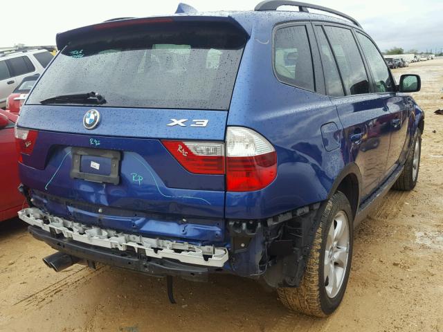 WBXPC93467WF11170 - 2007 BMW X3 3.0SI BLUE photo 4