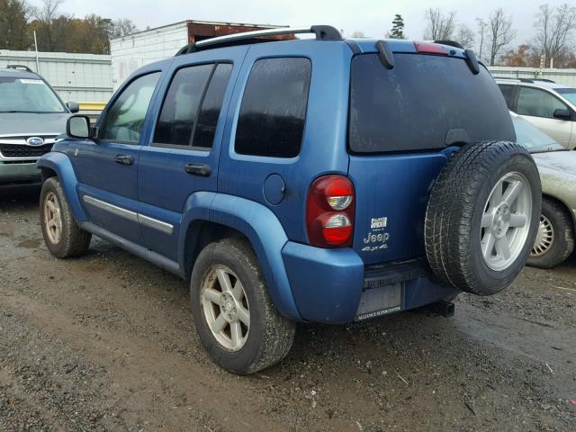 1J4GL58K26W210608 - 2006 JEEP LIBERTY LI BLUE photo 3