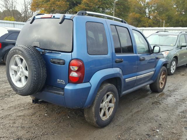 1J4GL58K26W210608 - 2006 JEEP LIBERTY LI BLUE photo 4