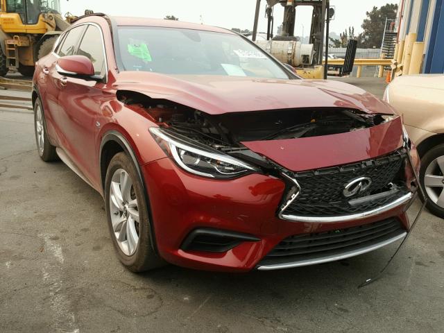 SJKCH5CP0JA047484 - 2018 INFINITI QX30 BASE BURGUNDY photo 1