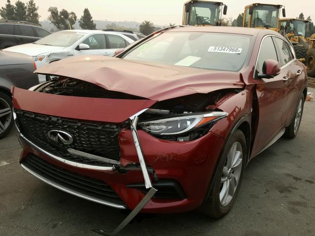 SJKCH5CP0JA047484 - 2018 INFINITI QX30 BASE BURGUNDY photo 2