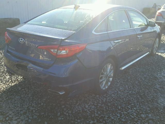 5NPE34AF6FH017503 - 2015 HYUNDAI SONATA SPO BLUE photo 4