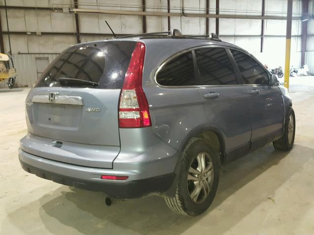 5J6RE4H72BL099899 - 2011 HONDA CR-V EXL BLUE photo 4