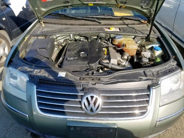 WVWPD63B62P034733 - 2002 VOLKSWAGEN PASSAT GLS GREEN photo 7