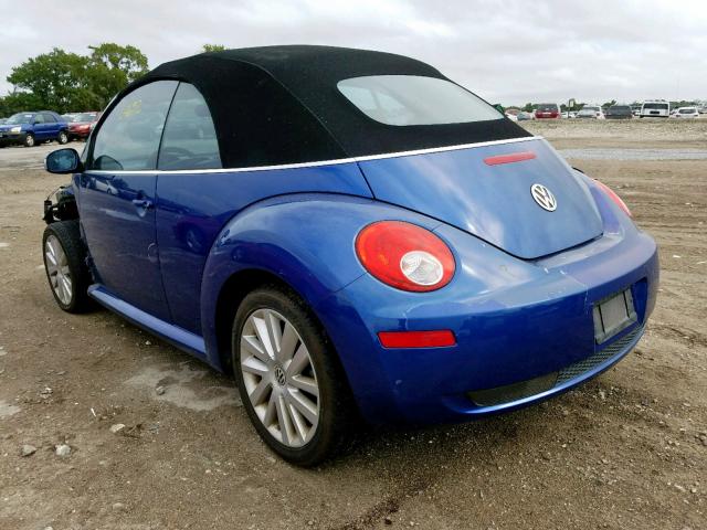 3VWRF31Y28M400627 - 2008 VOLKSWAGEN NEW BEETLE 蓝色 照片 3